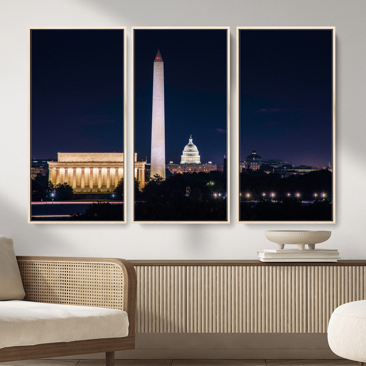 Washington White House Skyline Wall Art Canvas Print –
