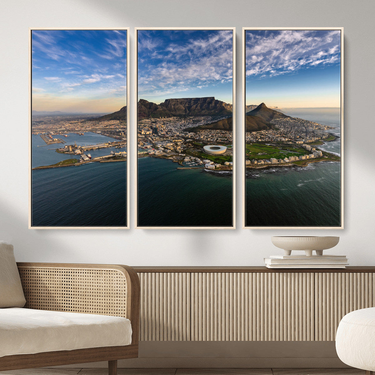 Cape Town Wall Art Canvas Print – Table Mountain Coastal