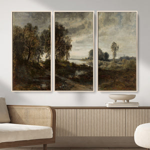 Adolf Dressler Landscape of the Oder River Wall Art Canvas