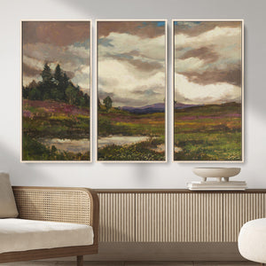 Gustav Macoun Heathland Canvas Print, Czech Landscape Oil
