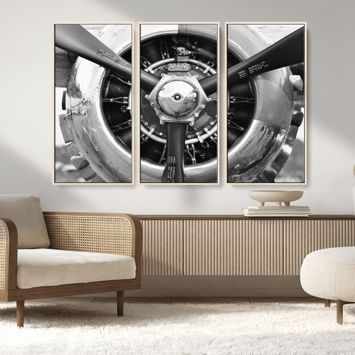 Vintage Airplane Wall Art Canvas Print