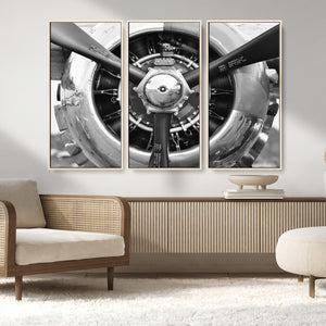 Vintage Airplane Wall Art Canvas Print