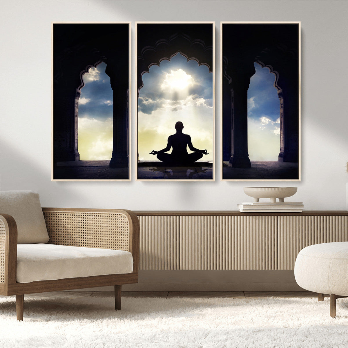 Women and Yoga Wall Art Canvas Print