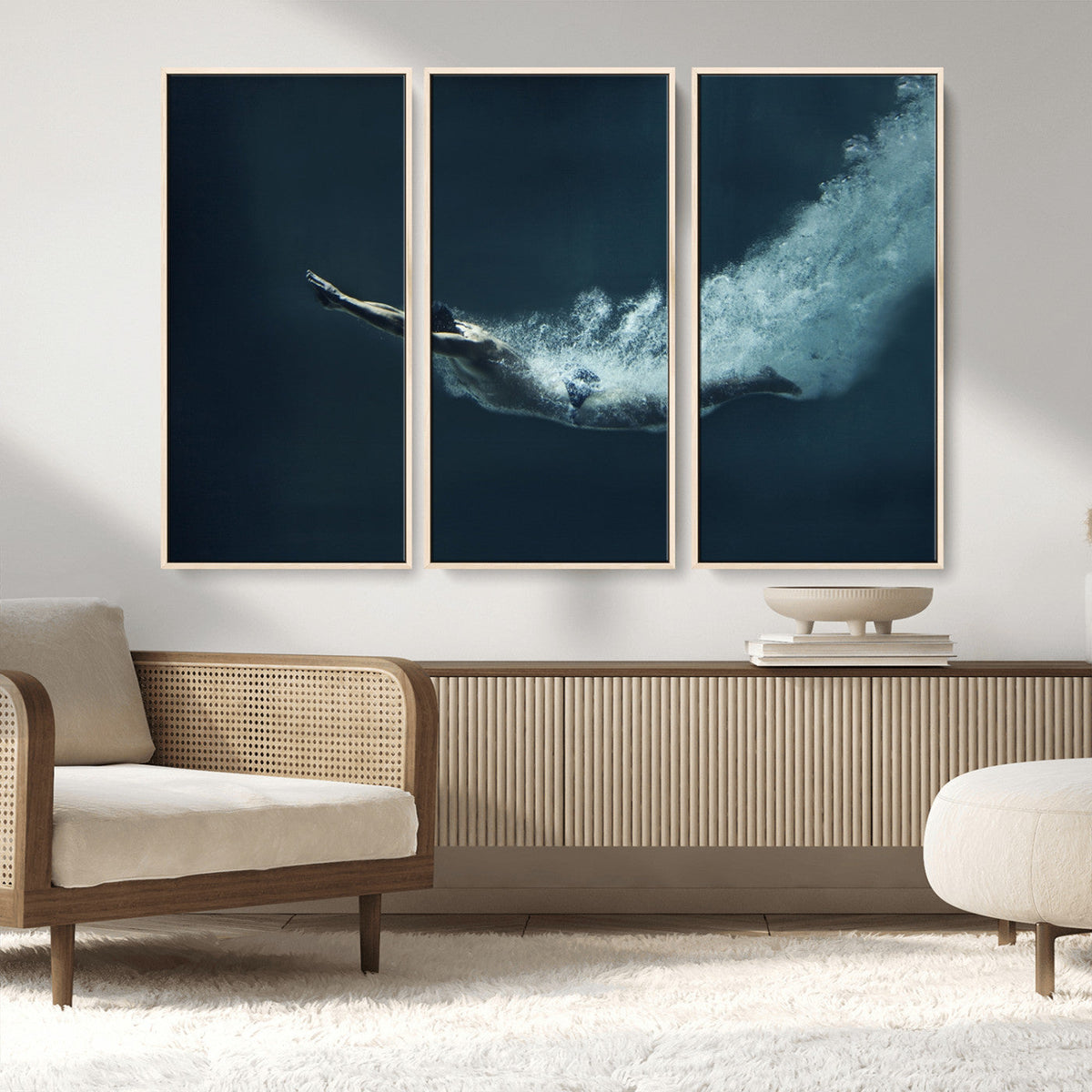 Swimmer Wall Art Canvas Print