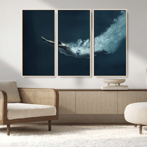 Swimmer Wall Art Canvas Print