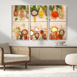 Kitchen Spice on the Table Wall Art, Kitchen Spice Wall Art