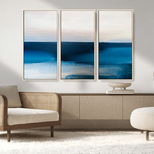 Dark Blue Abstract Wall Art Canvas Print