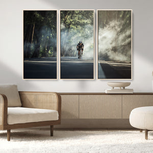 Cycling Road Bike in the Morning, Cycling Road Bike Canvas