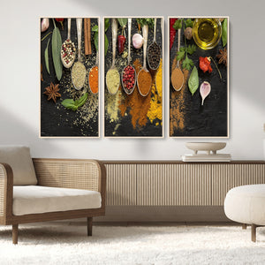 Kitchen Spice Wall Art Canvas Print