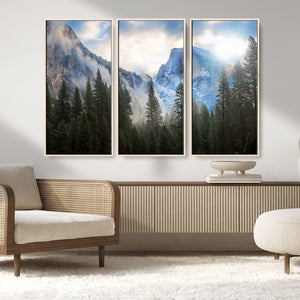 Half Dome Yosemite Calinia Wall Art Canvas Print El Capitan