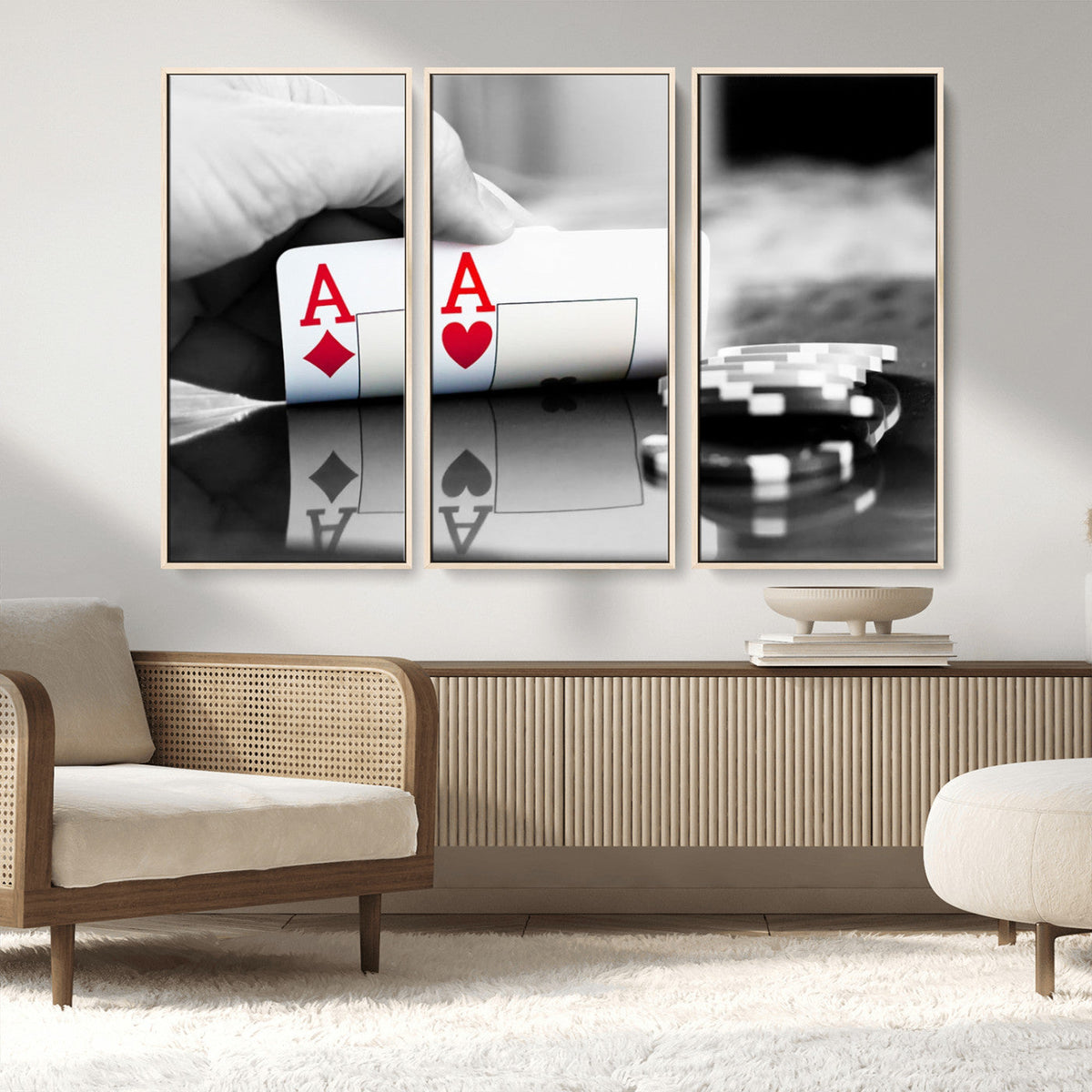 Aces Poker Art Poker Game Wall Art Canvas Print