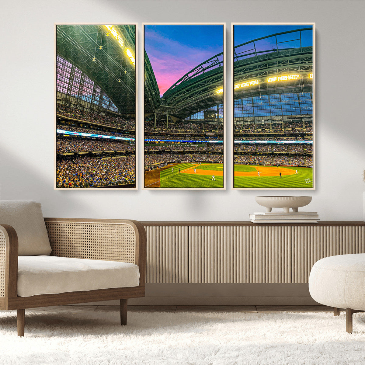 Milwaukee Brewers Baseball Team Print Canvas- American