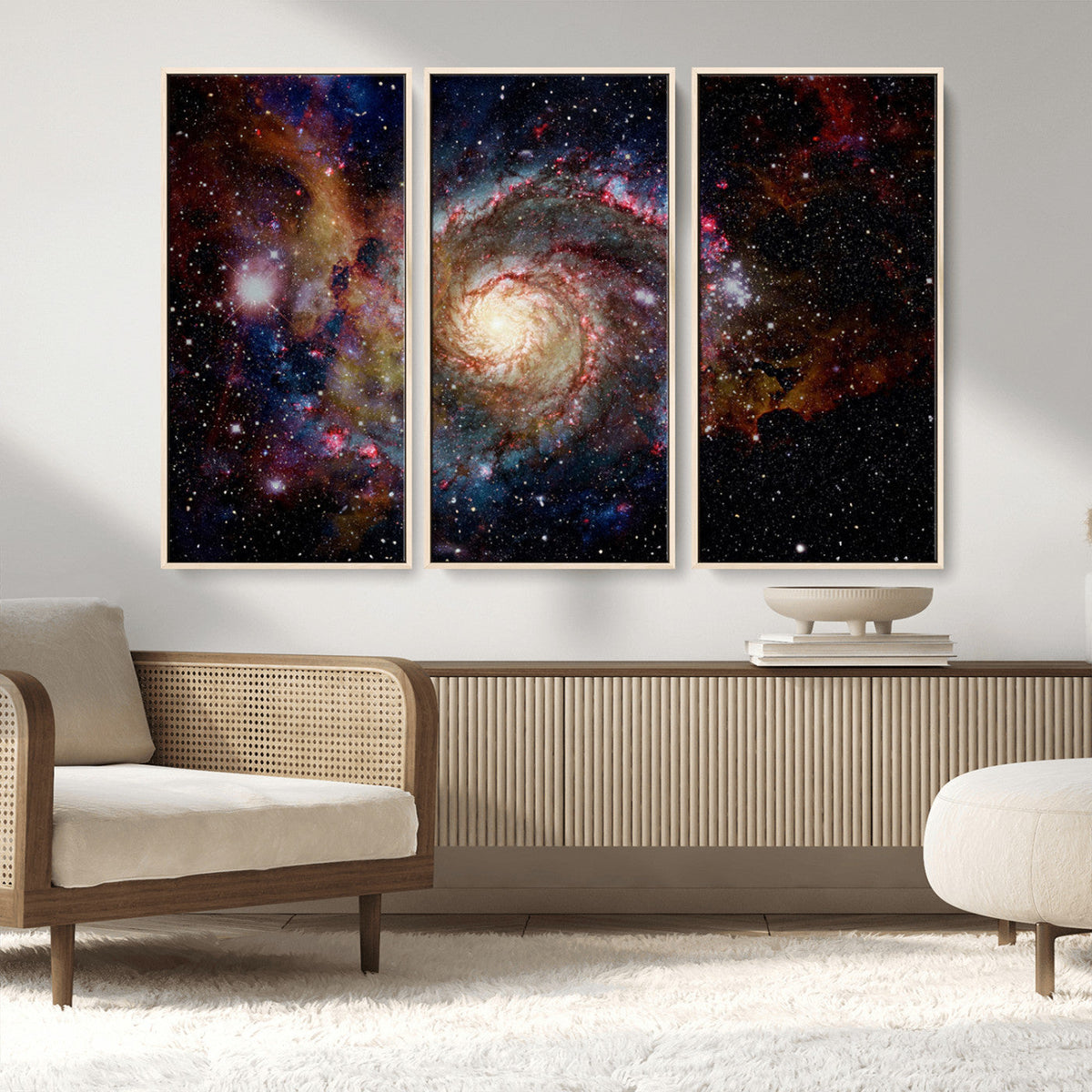 Nebula and Galaxies in Space Wall Art Canvas Print, Spiral