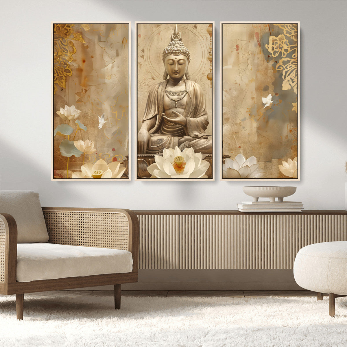 Buddha Wall Art Canvas Print, Buddha Meditation Room Decor,
