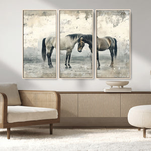 Chines Style Majestic Horses Wall Art | Ready to Hang and