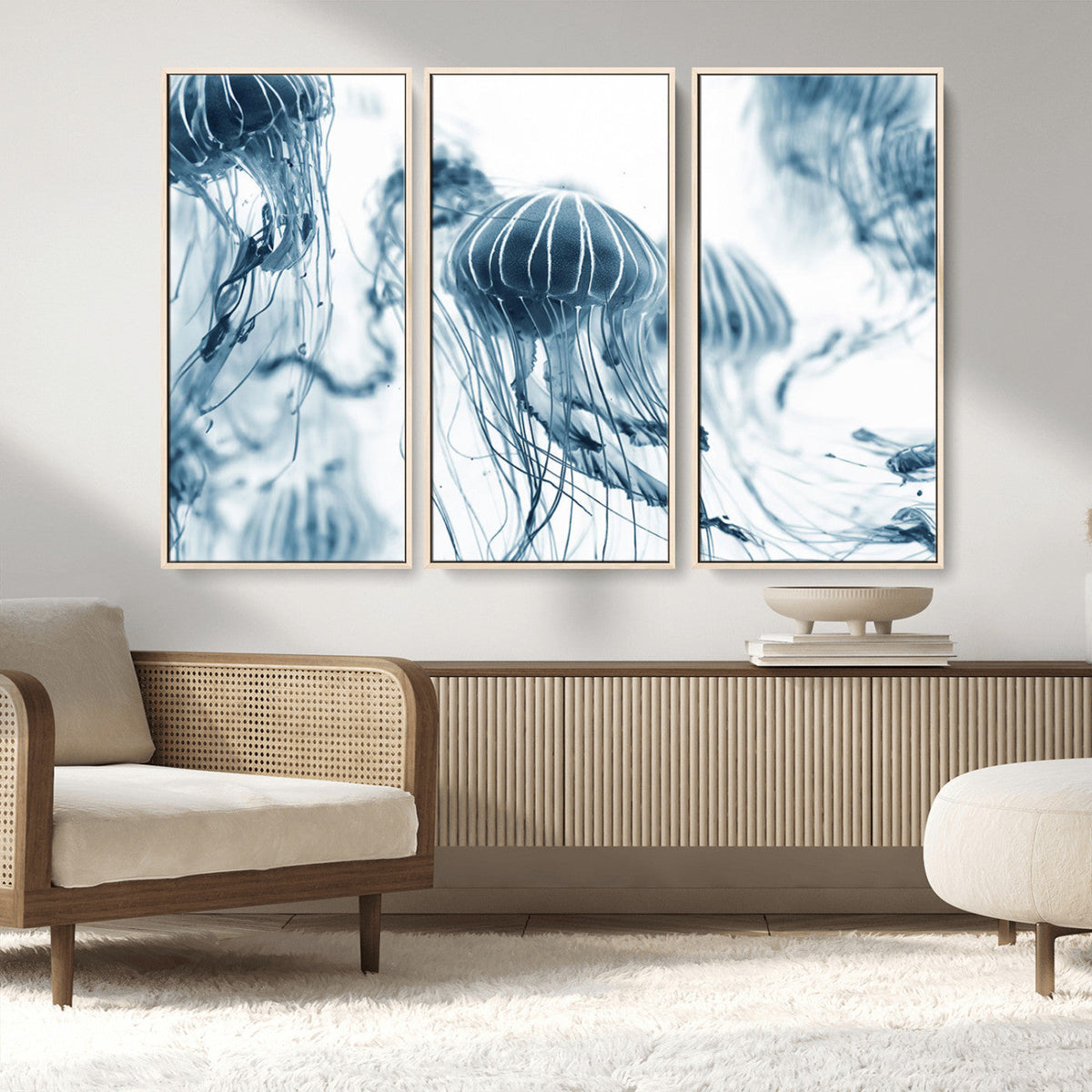 Abstract Jellyfish Canvas Print Wall Art