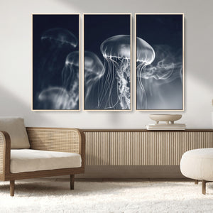 Jellyfish Wall Art Canvas Print, Modern Abstract Jellyfish