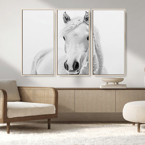 Majestic White Horse Wall Art | Ready to Hang and Framed |