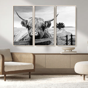 Scottish Highland Cow Wall Art | Rustic Farmhouse Décor |