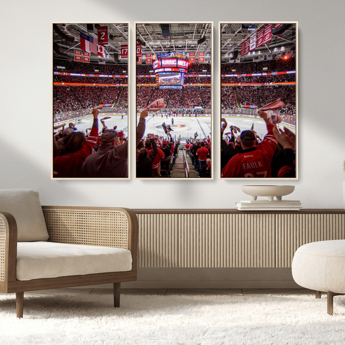 Carolina Hurricanes Ice Hockey Stadium Wall Art, Carolina