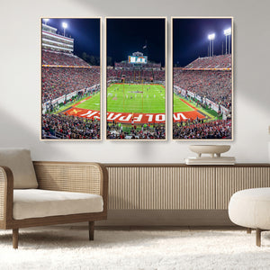 Wolfpack Football Team Print - Raleigh Carter-Finley Stadium