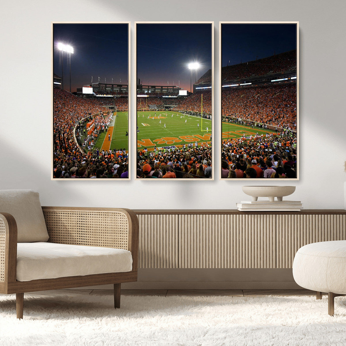 Clemson University Tigers Art Print, Football Team Print -
