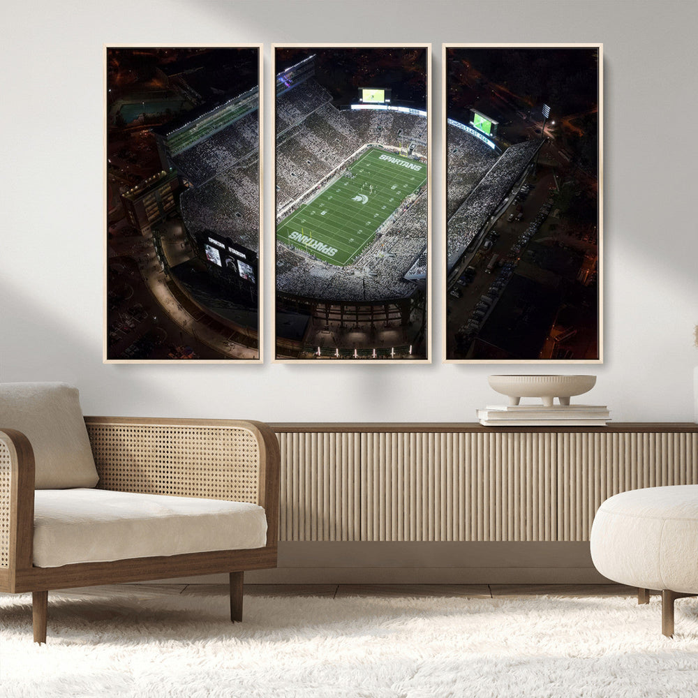Michigan State Spartans Football Team Print - East Lansing