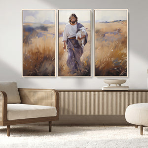 Jesus the Good Shepherd Wall Art Canvas Print - Lost Lamb
