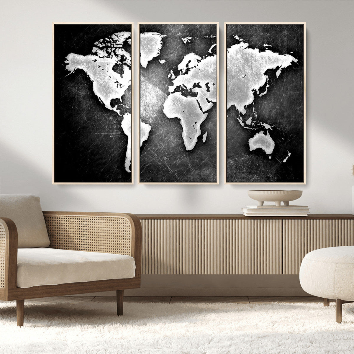World Map Wall Art Canvas Print – Framed Wall Art for