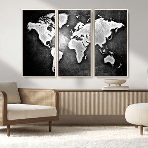 World Map Wall Art Canvas Print – Framed Wall Art for