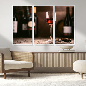 Red Wine and Bottle Canvas Print