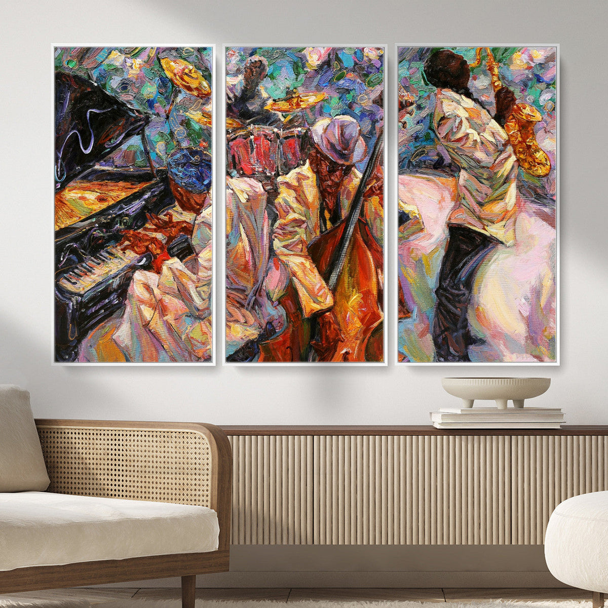 African American Jazz Art Music Abstract Wall Art Painting