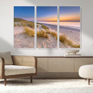Sunrise On The Beach Wall Art Canvas Print