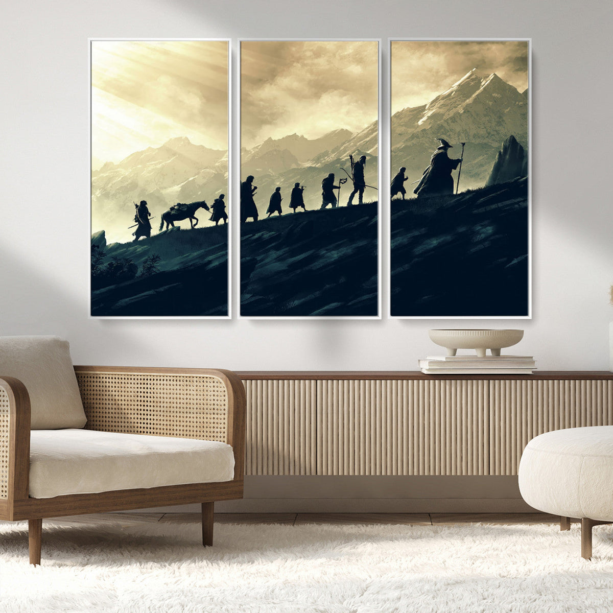 Fellowship Journey Wall Art – Fantasy Adventure Canvas Print