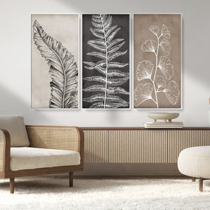 Minimalist Botanical Wall Art Canvas Print, Framed and Ready
