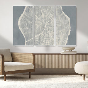 Abstract Tree Ring Wall Art Canvas Print – Nature-Inspired,