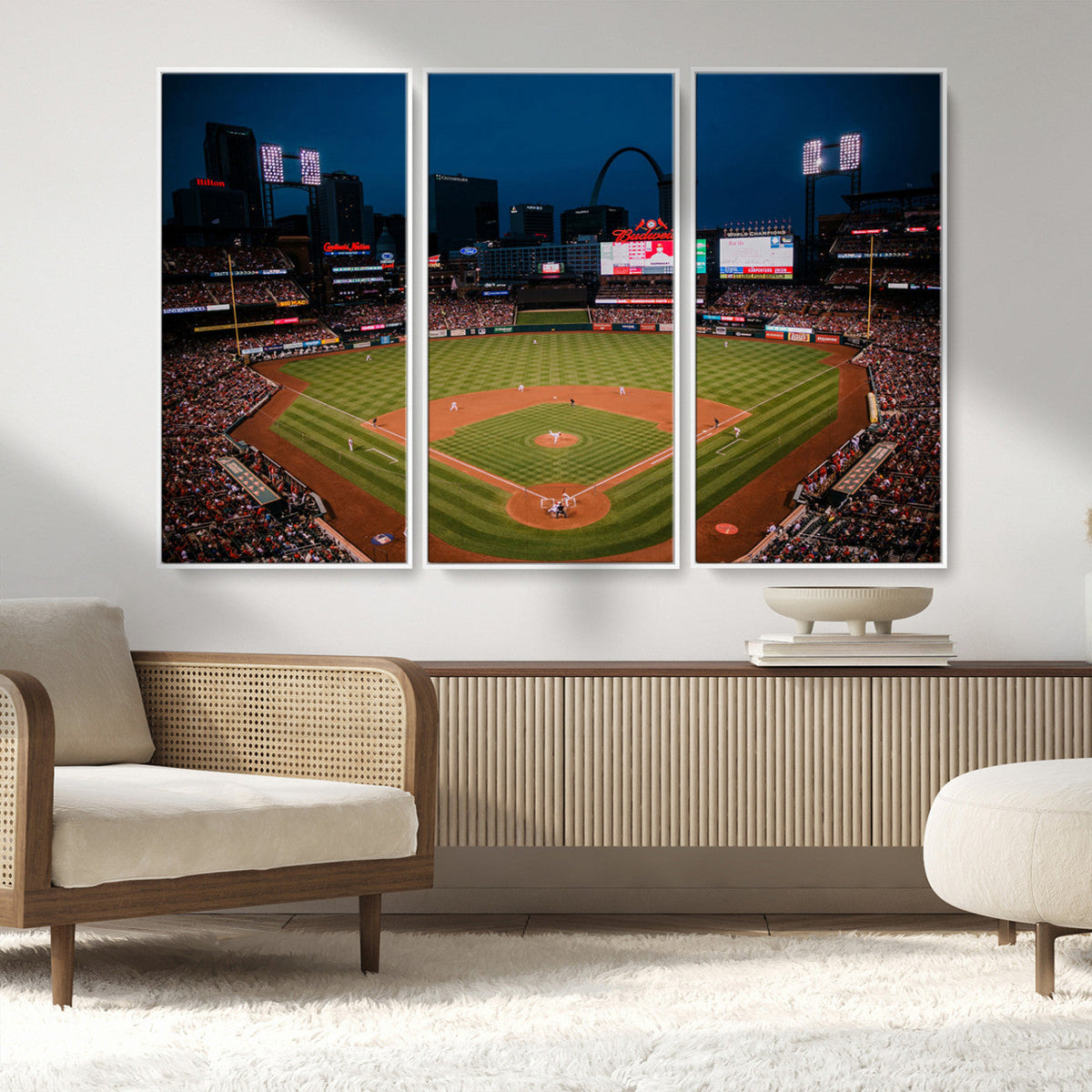 St. Louis Cardinals Baseball Team Print - Busch Stadium Wall
