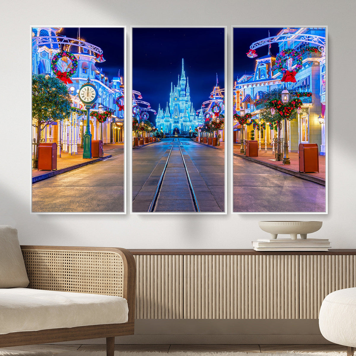 Disney Wall Art | Castle Large Wall Art Disney Magic Kingdom