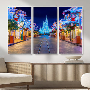 Disney Wall Art | Castle Large Wall Art Disney Magic Kingdom