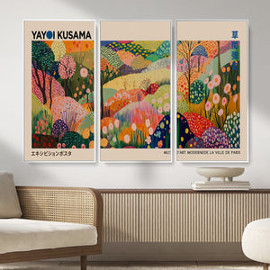 Yayoi Kusama Japanese Art Canvas Print, Abstract Art, Large