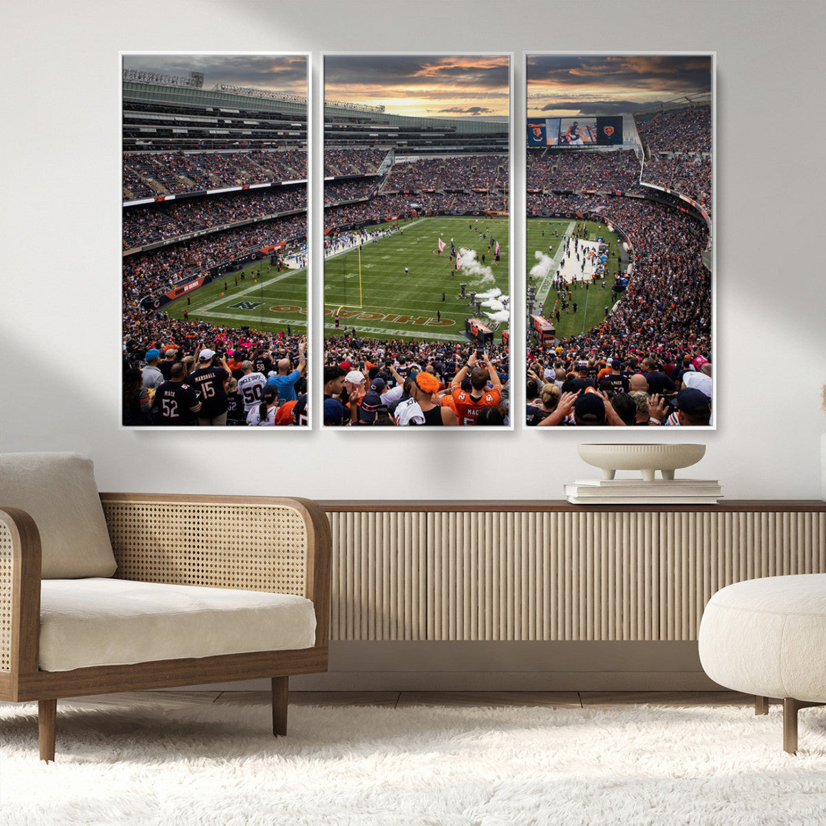 Chicago Bears Soldiers Field Wall Art Canvas Print – Framed