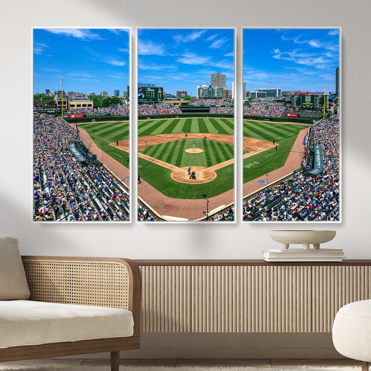 Wrigley Field Baseball Stadium Canvas Wall Art – Packed