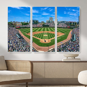 Wrigley Field Baseball Stadium Canvas Wall Art – Packed