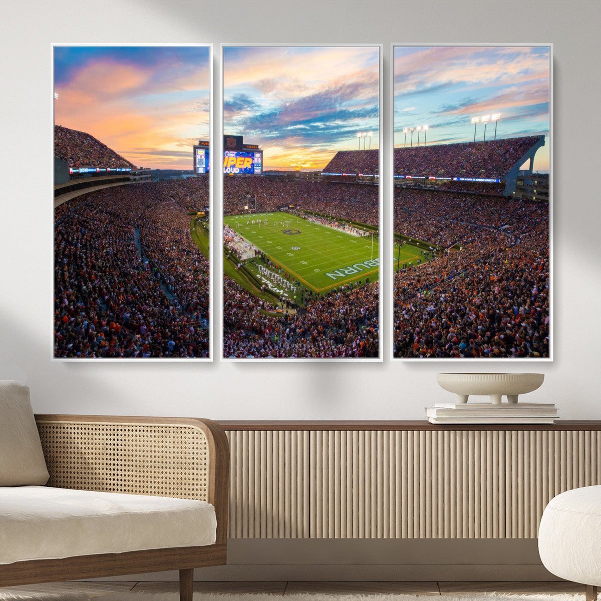 Jordan-Hare Stadium Wall Art Canvas Print, Football Stadium