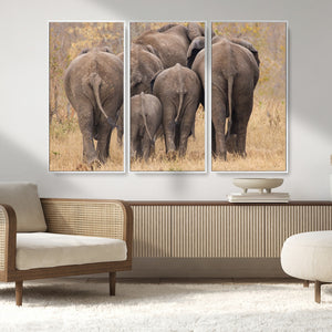 Wild Elephant Wall Art Canvas Print