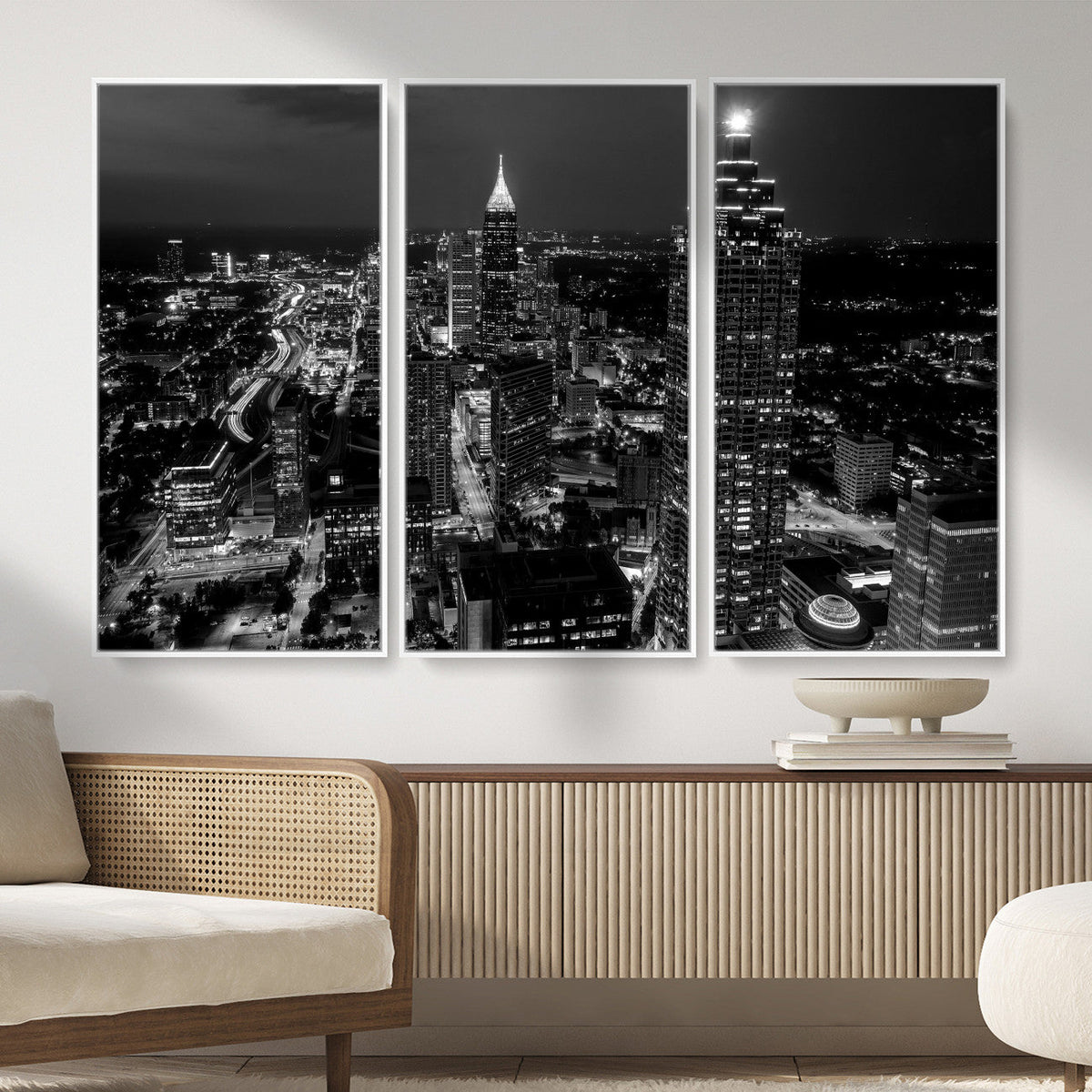 Atlanta Skyline Wall Art Canvas Print, Atlanta Downtown