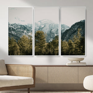 Mountain Forest Wall Art Canvas Print, Alpine Landscape