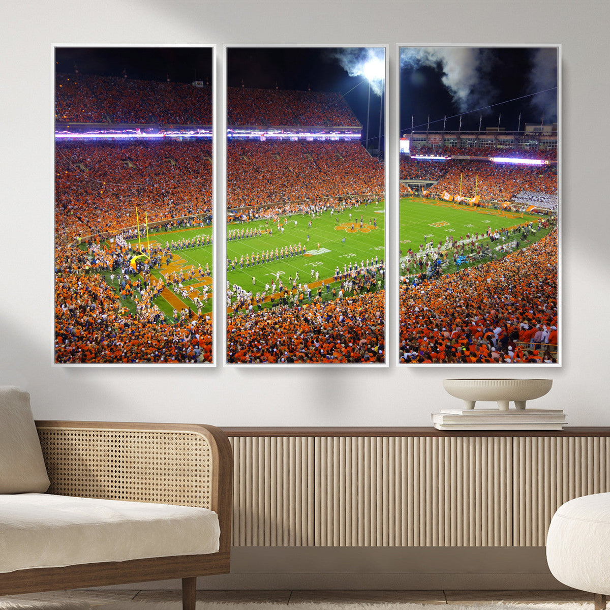 Clemson Football Stadium Wall Art Canvas Print, College