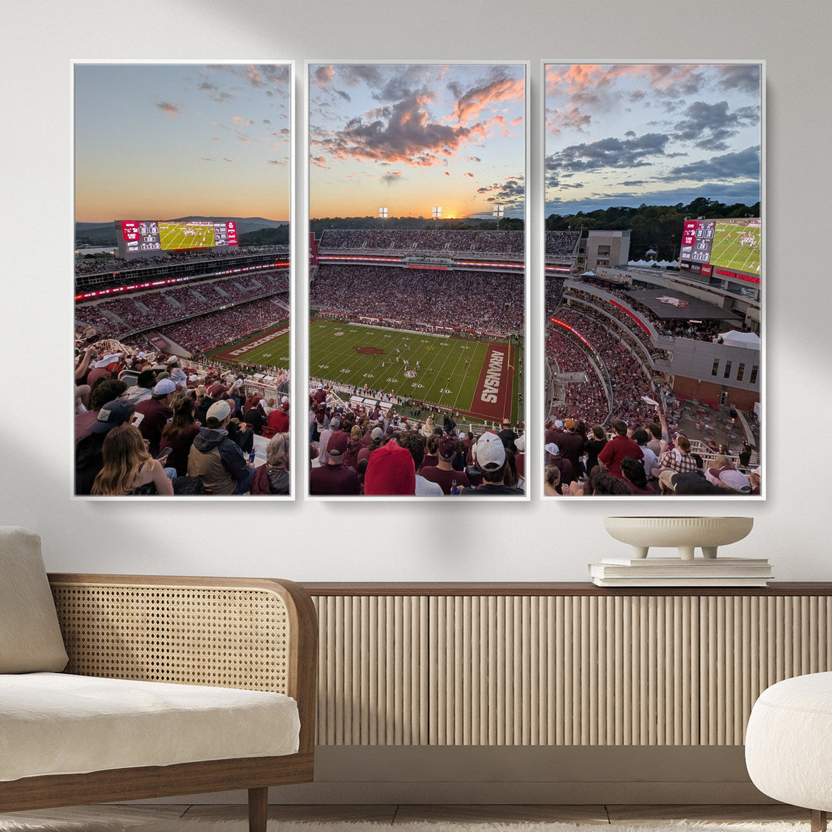 Donald W. Reynolds Razorback Stadium Wall Art Canvas Print –