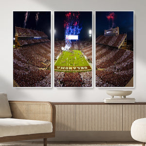 Oklahoma Memorial Stadium Wall Art Canvas Print – Oklahoma